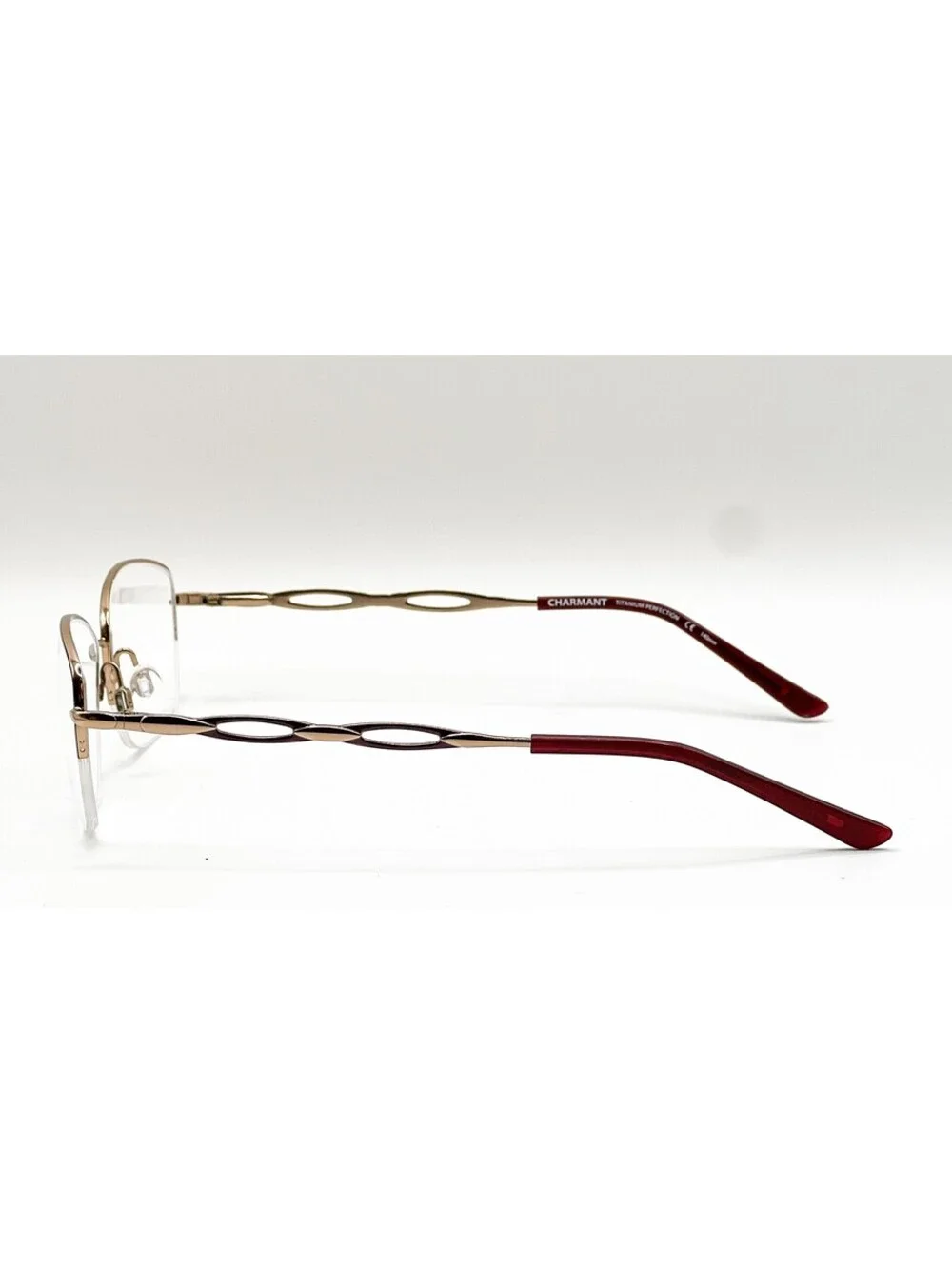 Charmant CH29201 BU Burgundy Rectangle Authentic Eyeglass Frames 54-17-140